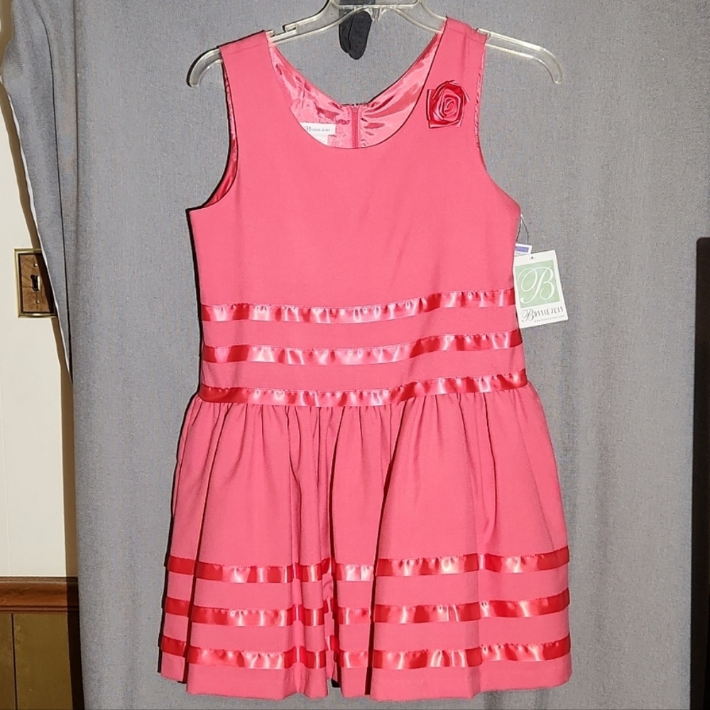 Bonnie Jean coral dress size 18 1/2 NWT